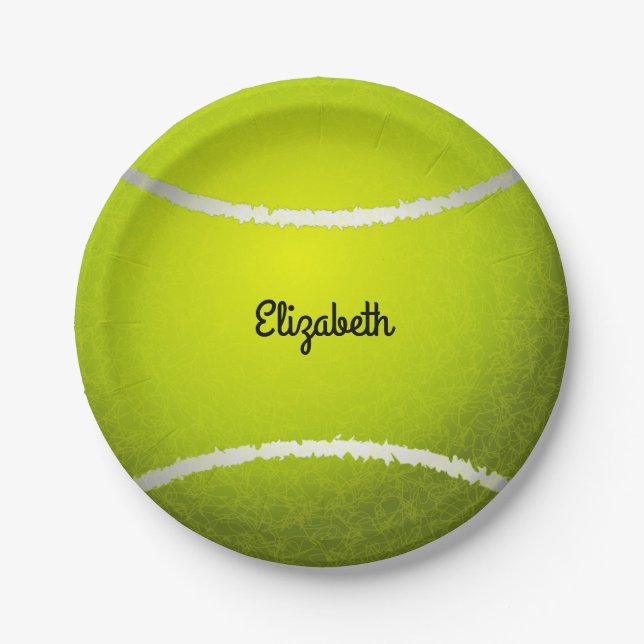 Tennis Ball Pappteller (Vorderseite)