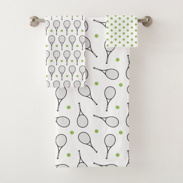 Tennis Ball Pattern Badhandtuch Set (Insitu)