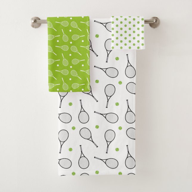Tennis Ball Pattern Badhandtuch Set (Insitu)