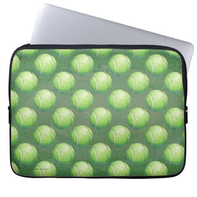 Tennis Ball Patterns Laptopschutzhülle (Vorderseite)