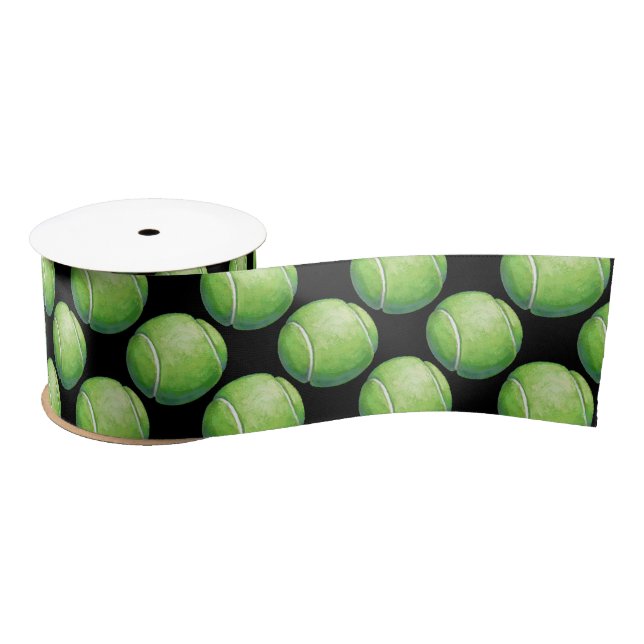 Tennis Ball Patterns Satinband (Spule)