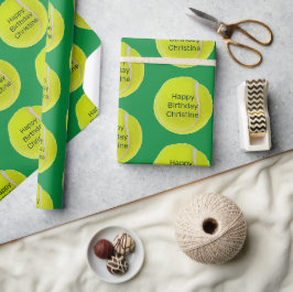 Tennis Ball Personalisiert Wrapping Paper Geschenkpapier