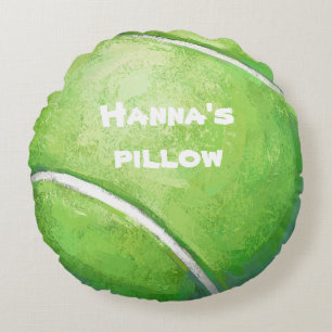 Tennis-Ball-personalisiertes Haustier-Bett-Kissen Rundes Kissen