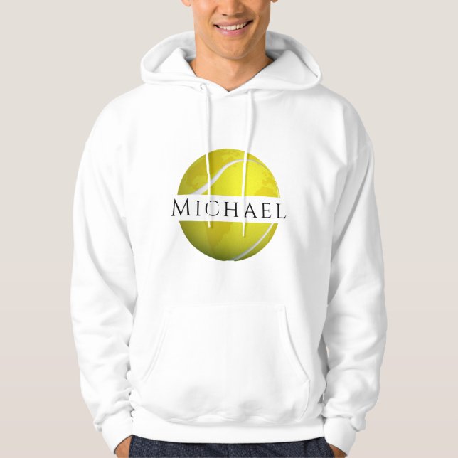 Tennis Ball Planet & Individuelle Name Players Coa Hoodie (Vorderseite)