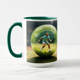 Tennis Ball Player on Court Tasse