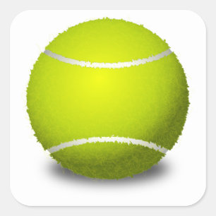 Tennis Ball Quadratischer Aufkleber