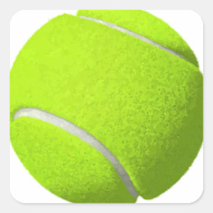 Tennis Ball Quadratischer Aufkleber