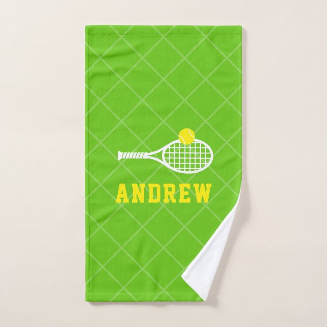 Tennis Ball Racket Individuelle Name Sport Handtuch (Handtuch)