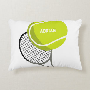 Tennis Ball & Racket Racquet Personalisiert Dekokissen