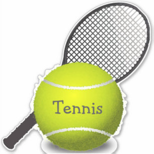 Tennis Ball Racquet Design Sticker
