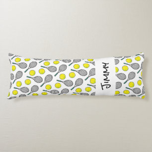 TENNIS Ball Racquet NAME Sport Teens Spaß Seitenschläferkissen