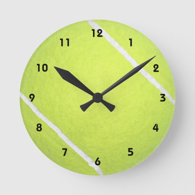 Tennis Ball Runde Wanduhr (Vorderseite)