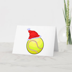Tennis Ball (Santa Hat) Feiertagskarte