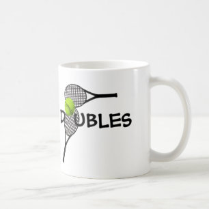 Tennis-Ball-Schläger-Doppelt-Spiel-Kaffee-Tasse Kaffeetasse
