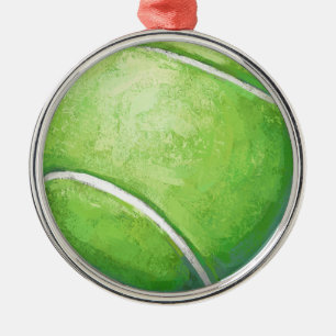 Tennis Ball Silbernes Ornament