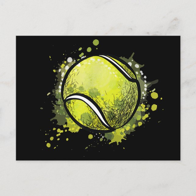 Tennis Ball Sport und Tennis Lover Weihnachten Einladungspostkarte (Vorderseite)