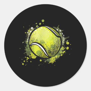 Tennis Ball Sport und Tennis Lover Weihnachten Runder Aufkleber
