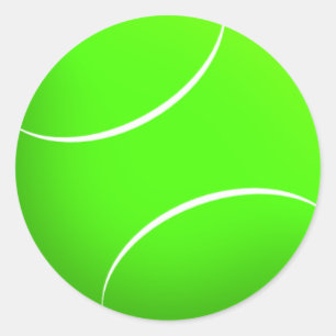 Tennis-Ball-Sticker Runder Aufkleber