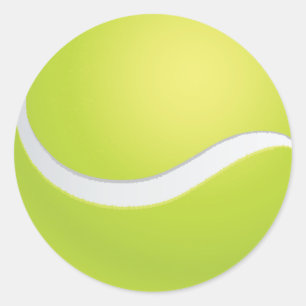 Tennis-Ball-Sticker Runder Aufkleber