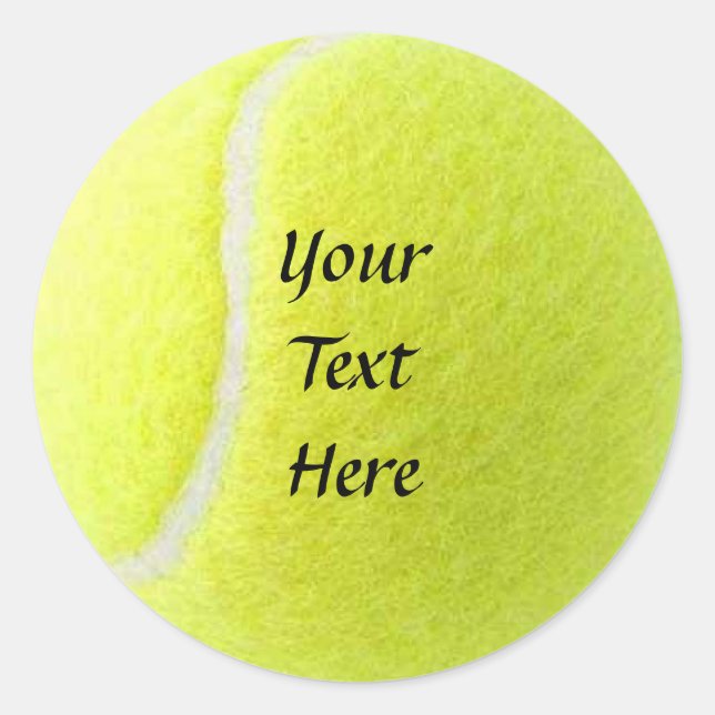 Tennis-Ball-Sticker Runder Aufkleber (Vorderseite)