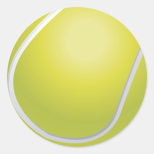 Tennis-Ball-Sticker Runder Aufkleber (Vorderseite)