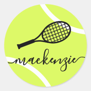Tennis Ball Stickers Personalisierter Skriptname