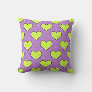 Tennis Ball Texture In Heart Shape - Pattern  Kissen