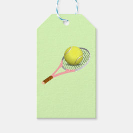 Tennis Ball und Racket Geschenkanhänger