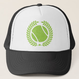 Tennis-Ball und Vintager Entwurf Tennis Teams Truckerkappe