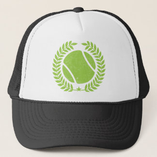 Tennis-Ball und Vintager Entwurf Tennis Teams Truckerkappe