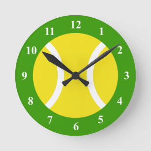 Tennis ball wall clock with numbers runde wanduhr