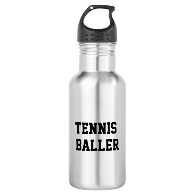Tennis Baller Edelstahlflasche (Vorderseite)