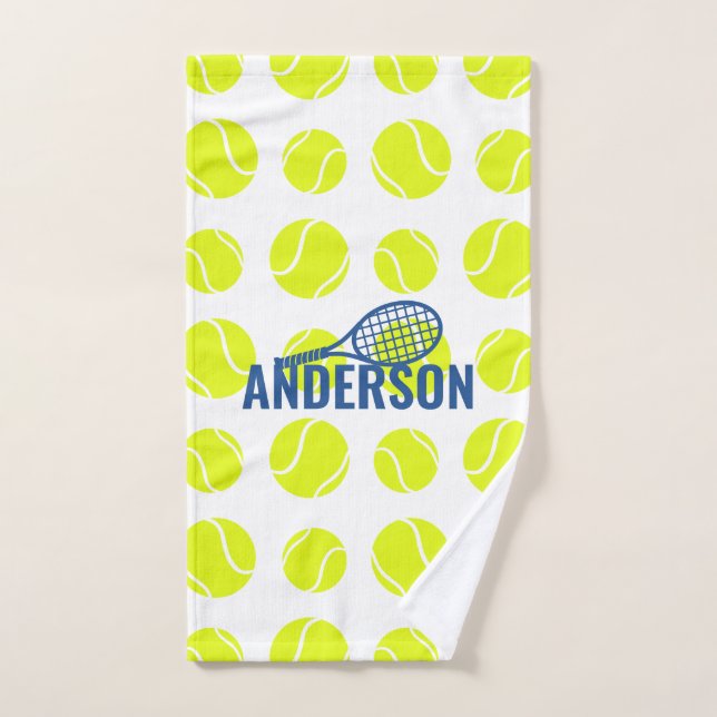 Tennis Balls Personalisierter Name Sport Handtuch (Handtuch)