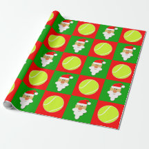 Tennis Balls & Santa Tennis Spieler Weihnachten