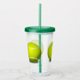 Tennis Balls Sport Akrylic Tumbler Acryltrinkbecher