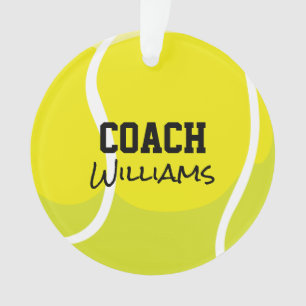 Tennis Balls TrainerNAME Team Jahr Gelbe Sport Ornament