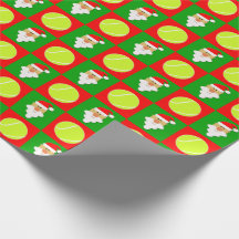 Tennis Balls und Santa Clause Tennis Weihnachten