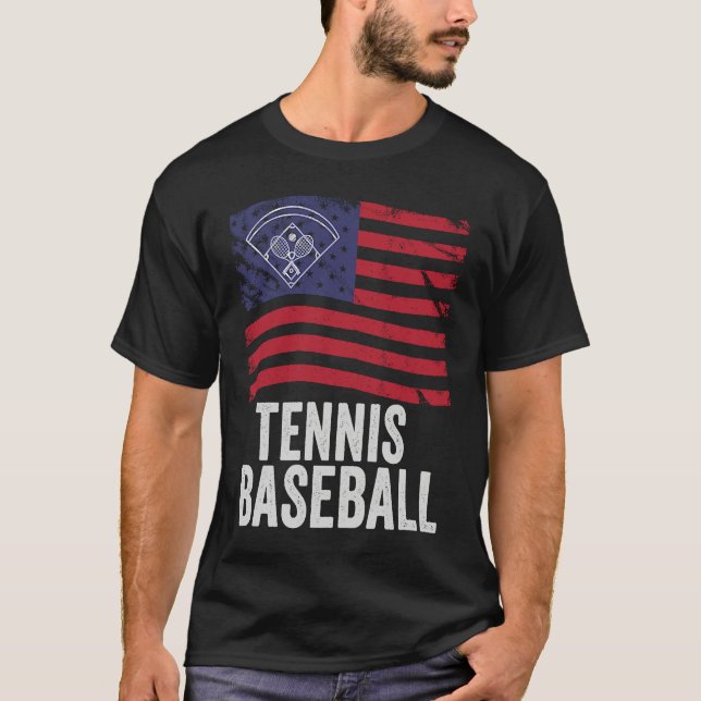 Tennis Baseball Fun Game for All Ages Perfect Outd T-Shirt (Vorderseite)