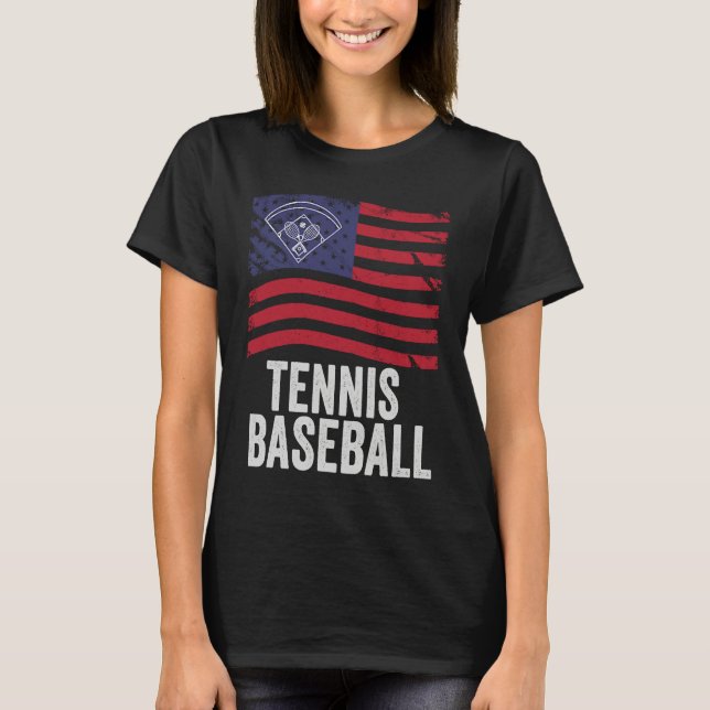 Tennis Baseball Fun Game for All Ages Perfect Outd T-Shirt (Vorderseite)