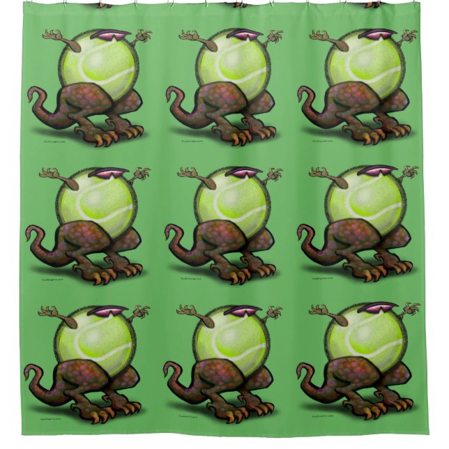 Tennis Beast Duschvorhang (Vorderseite)