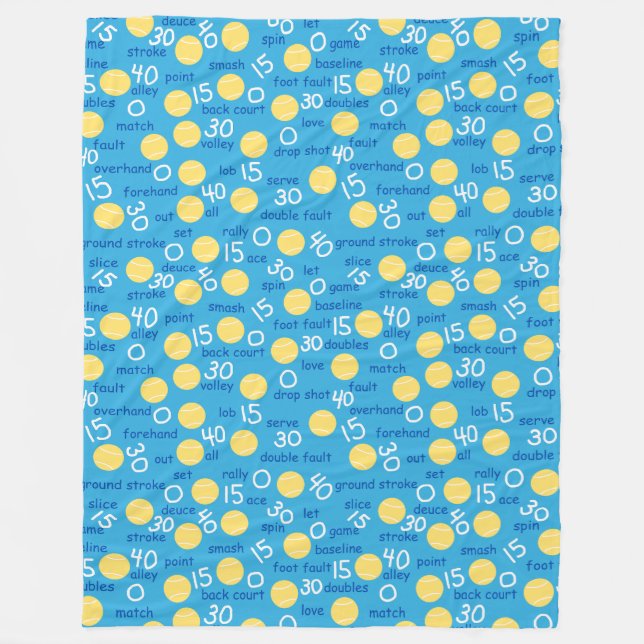 Tennis Bedingungen Fleecedecke (Vorderseite)