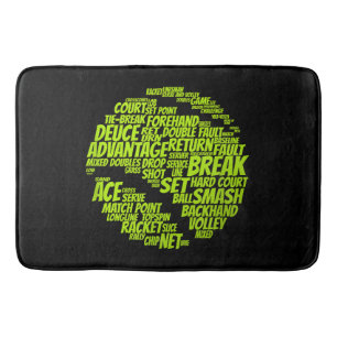 Tennis-Bedingungen Tennisspieler Tennisball spiele Badematte