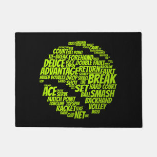 Tennis-Bedingungen Tennisspieler Tennisball spiele Fußmatte