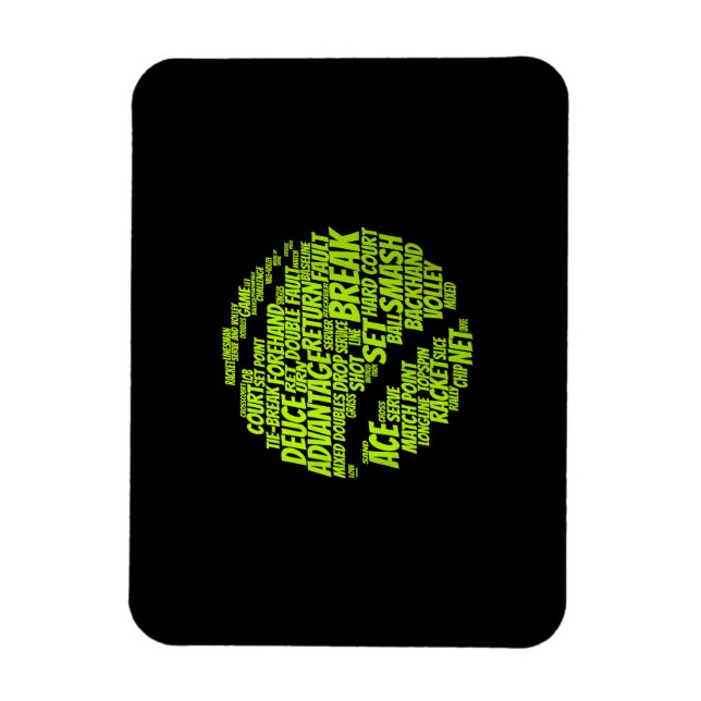 Tennis-Bedingungen Tennisspieler Tennisball spiele Magnet (Vertikal)