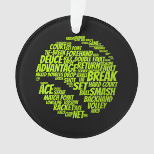 Tennis-Bedingungen Tennisspieler Tennisball spiele Ornament