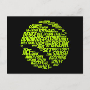 Tennis-Bedingungen Tennisspieler Tennisball spiele Postkarte
