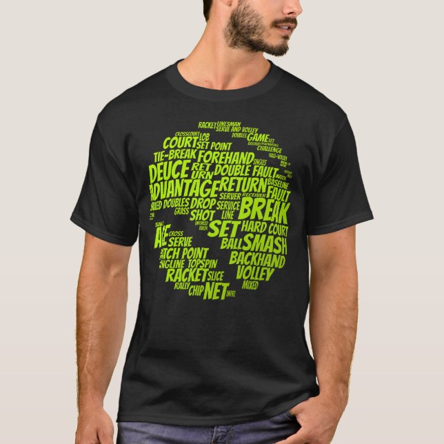 Tennis-Bedingungen Tennisspieler Tennisball spiele T-Shirt (Vorderseite)