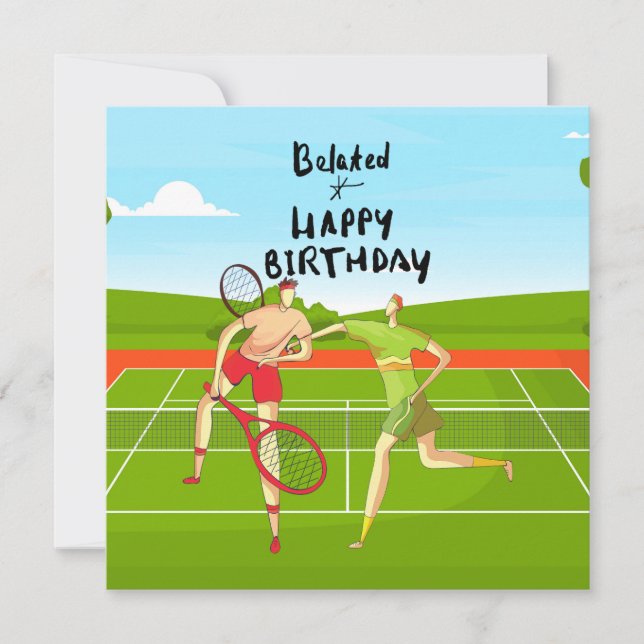 Tennis Belated Birthday to Tennis Players (Vorderseite)