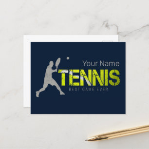 Tennis Best Game Ever Vintag Sport Coach Design Feiertagspostkarte