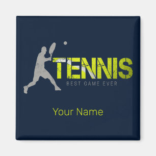 Tennis Best Game Ever Vintag Sport Coach Design Magnet